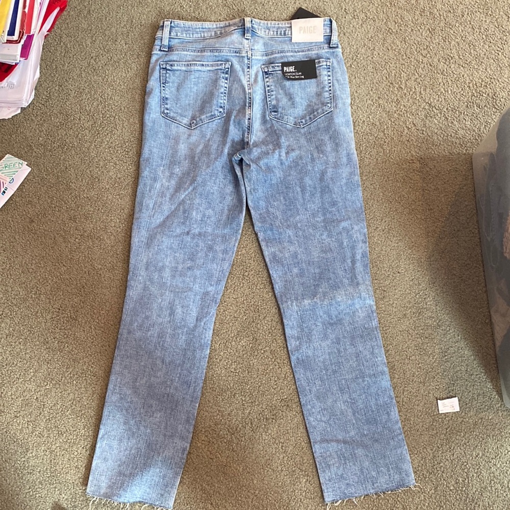 Paige denim high rise Hoxton slim, crop jeans